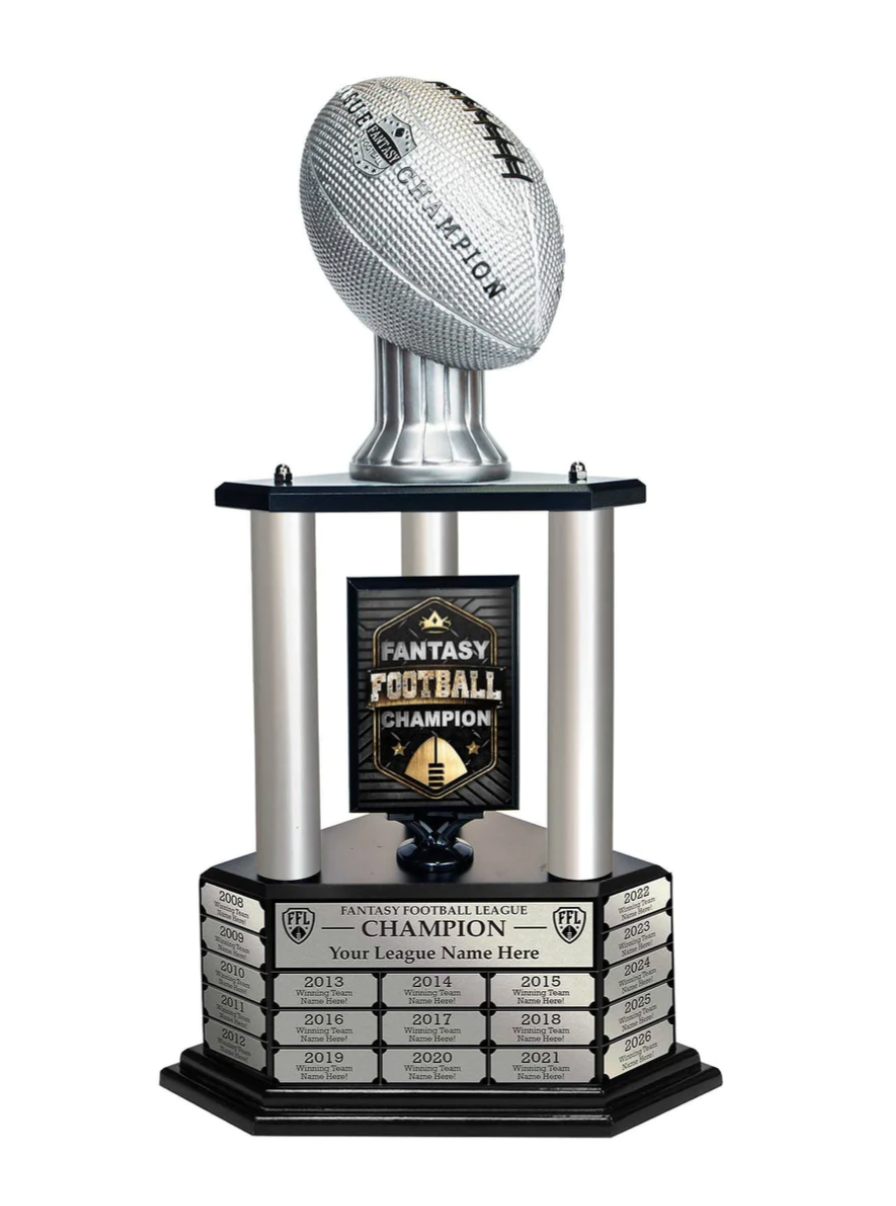 Silver Fantasy Football Perpetual Trophy - 26”-56” Base (Demo product)